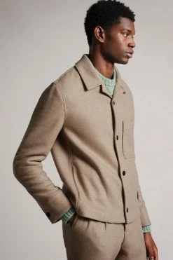 Ted Baker Bower Tan Brown Heavyweight Wool Jacket -tedbaker Shop Online unnamed file 2539