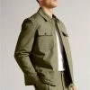 Ted Baker Pl-Green Roster Cavalry Twill Wadded Jacket