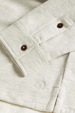 Ted Baker Ecru Bromlee Long Sleeve Heavyweight Jersey Overshirt -tedbaker Shop Online unnamed file 2567