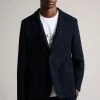 Ted Baker Efford Navy Herringbone Moleskin Jacket