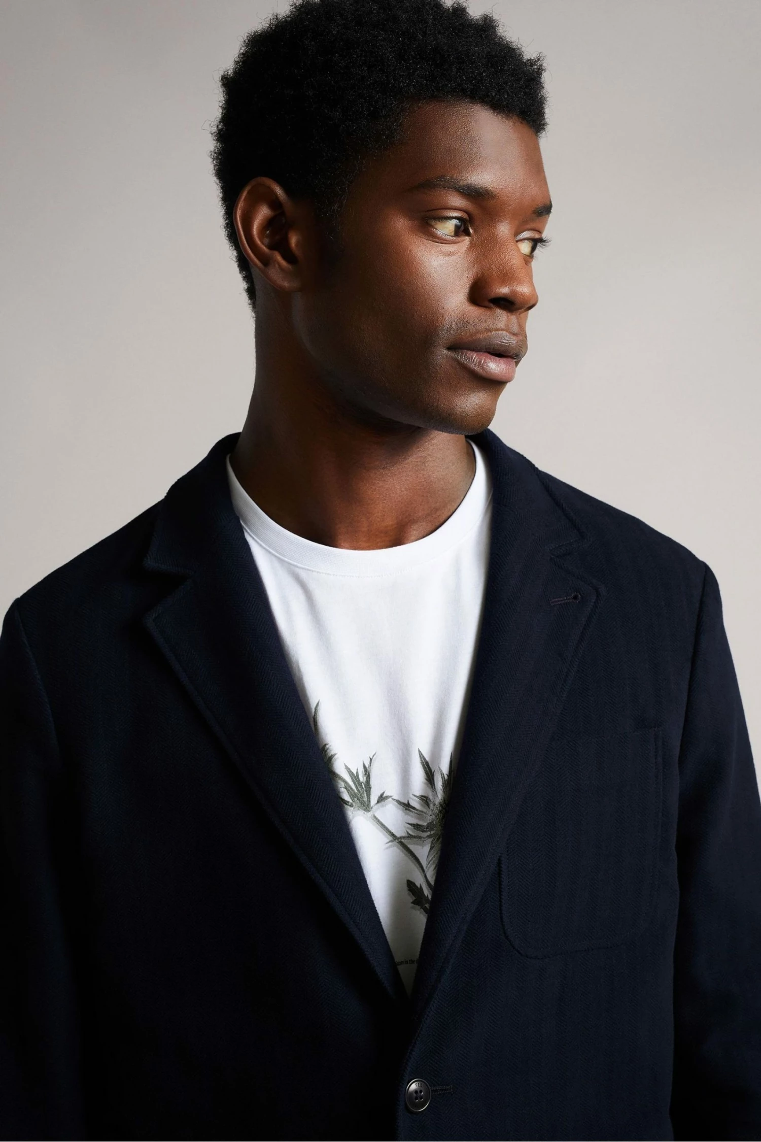 Ted Baker Efford Navy Herringbone Moleskin Jacket 4 Ted Baker Efford Navy Herringbone Moleskin Jacket - Image 2