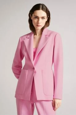Ted Baker Aleksi Pink Blazer With Notched Lapel -tedbaker Shop Online unnamed file 2591