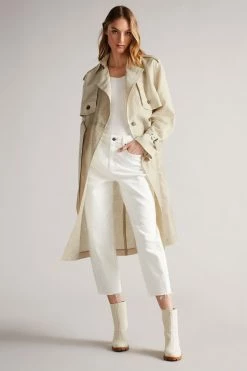 Ted Baker Natural Saila Contrast Trench Jacket