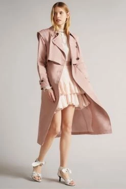 Ted Baker Talya Dusky Pink Pu Coated Mac -tedbaker Shop Online unnamed file 2620