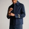 Ted Baker Dk-Navy Blue Marden Short Bonded Jacket