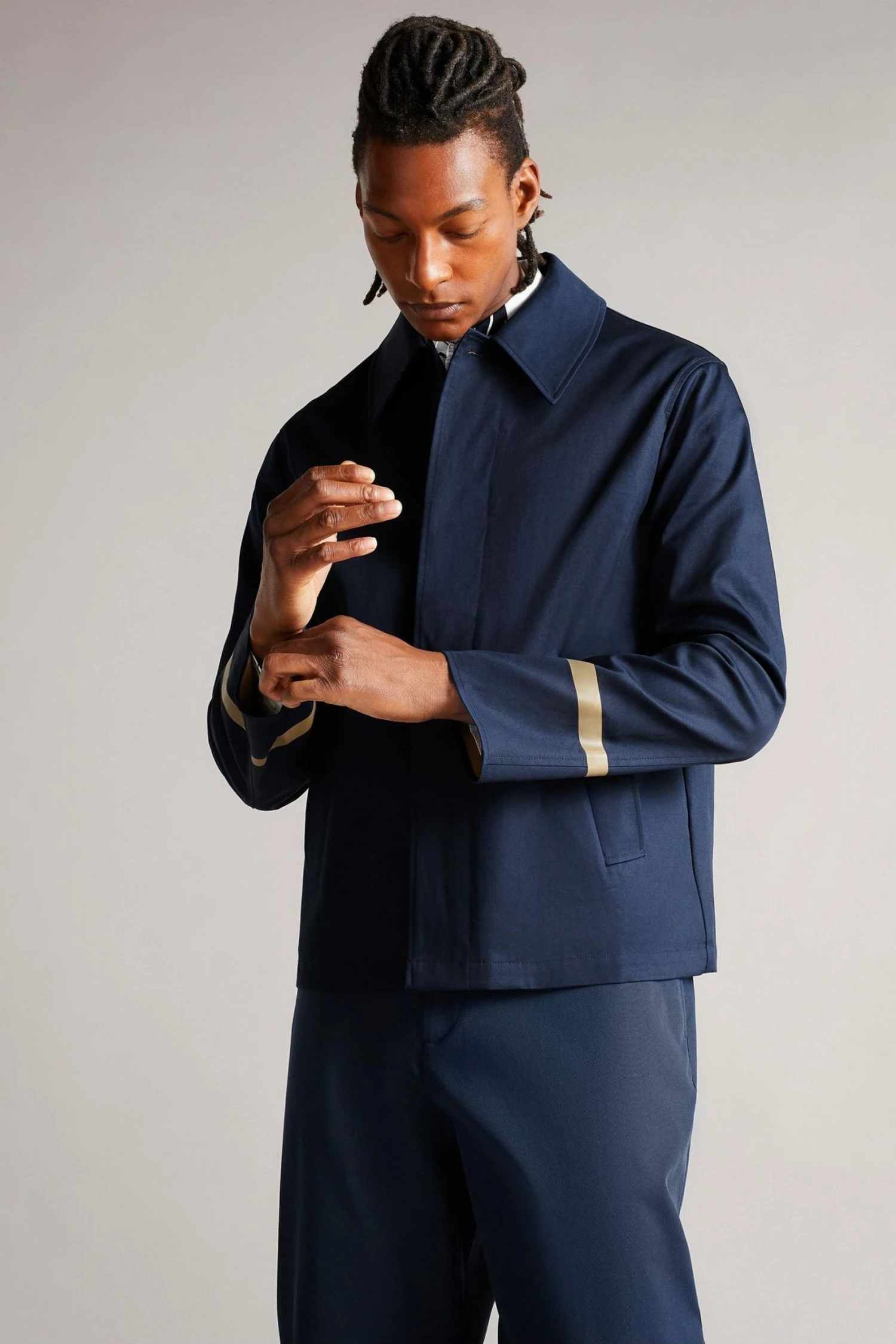 Ted Baker Dk-Navy Blue Marden Short Bonded Jacket 3 Ted Baker Dk-Navy Blue Marden Short Bonded Jacket