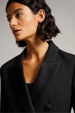 Ted Baker Black Blayce Double Breasted Peaked Lapel Blazer -tedbaker Shop Online unnamed file 2632