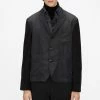 Ted Baker Black Sunn Jersey And Nylon Blazer