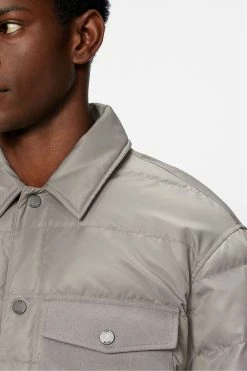 Ted Baker Mens Grey Velosty Quilted Overshirt -tedbaker Shop Online unnamed file 2690