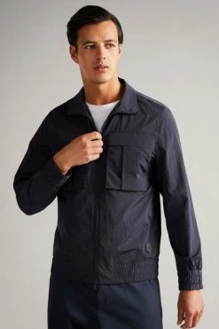 Ted Baker Mens Blue Balta Lightweight Funnel Neck Bomber Jacket -tedbaker Shop Online unnamed file 2703