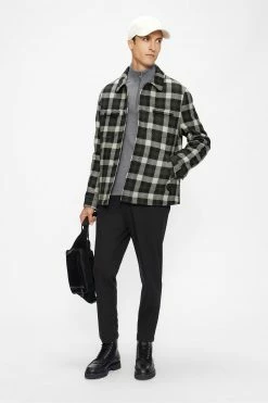 Ted Baker Grey Incline Checked Wool Wadded Overshirt -tedbaker Shop Online unnamed file 2706
