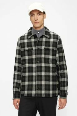 Ted Baker Grey Incline Checked Wool Wadded Overshirt -tedbaker Shop Online unnamed file 2709