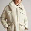 Ted Baker Liilla Cream Mixed Fabric Borj Padded Jacket -tedbaker Shop Online unnamed file 2710