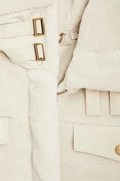 Ted Baker Liilla Cream Mixed Fabric Borj Padded Jacket -tedbaker Shop Online unnamed file 2712