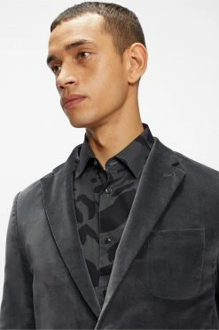 Ted Baker Grey Smoke Casual Velvet Blazer -tedbaker Shop Online unnamed file 2719