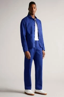 Ted Baker Ivel Blue Texture Block Jacket -tedbaker Shop Online unnamed file 2833