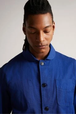 Ted Baker Ivel Blue Texture Block Jacket -tedbaker Shop Online unnamed file 2834