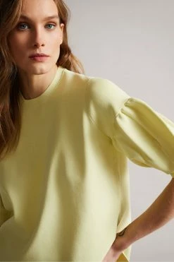 Ted Baker Capria Yellow Full Needle Puff Sleeve Knit Top -tedbaker Shop Online unnamed file 2917