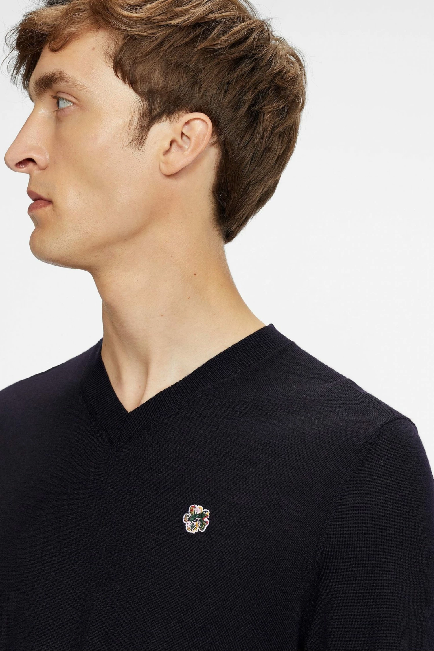 Ted Baker Kenton Core V-Neck Jumper Grey 6 Ted Baker Kenton Core V-Neck Jumper Grey - Image 4