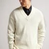 Ted Baker Natural Welburn V-Neck Jumper