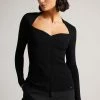 Ted Baker Helenh Black Sweetheart Neckline Knitted Top -tedbaker Shop Online unnamed file 2985