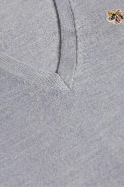 Ted Baker Abiygal Grey Merino Edit V-Neck Jumper -tedbaker Shop Online unnamed file 2995