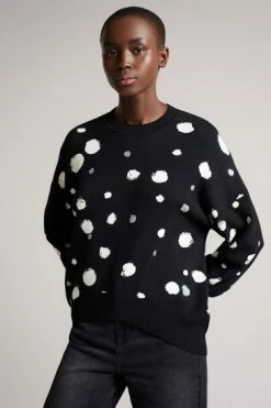 Ted Baker Ssaskia Black Knitted Jacquard Curved Hem Sweater 13 Ted Baker Ssaskia Black Knitted Jacquard Curved Hem Sweater -tedbaker Shop Online unnamed file 3002