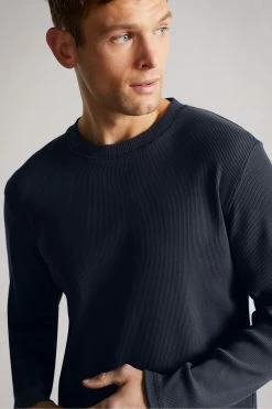 Ted Baker Blue Treyy Long Sleeved Ribbed Top -tedbaker Shop Online unnamed file 3006