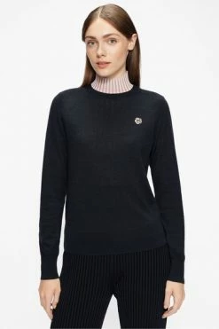 Ted Baker Blue Averiii Merino Edit Crew Neck Jumper -tedbaker Shop Online unnamed file 3035