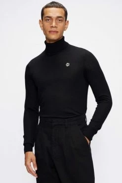 Ted Baker Black Beckton Core Roll Neck Jumper -tedbaker Shop Online unnamed file 3045