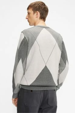 Ted Baker Grey Avebury Diamond Crew Neck Sweater -tedbaker Shop Online unnamed file 3056