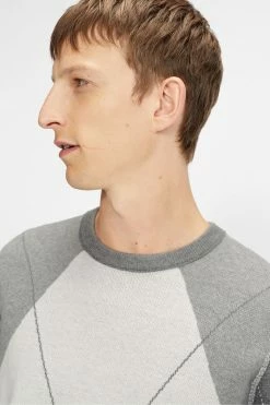 Ted Baker Grey Avebury Diamond Crew Neck Sweater -tedbaker Shop Online unnamed file 3058