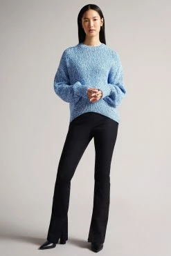 Ted Baker Brt-Blue Zzurii Twisted Yarn Curved Hem Sweater