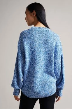 Ted Baker Brt-Blue Zzurii Twisted Yarn Curved Hem Sweater -tedbaker Shop Online unnamed file 3063