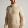 Ted Baker Brown Kubrick Cashmere Roll Neck Jumper -tedbaker Shop Online unnamed file 3078