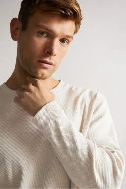 Ted Baker Natural Treyy Long Sleeved Ribbed Top -tedbaker Shop Online unnamed file 3087