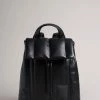 Ted Baker Janiey Black Pu Vertically Quilted Backpack