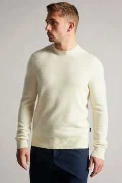 Ted Baker Ecru Chaplin Cashmere Crew Neck Jumper -tedbaker Shop Online unnamed file 3096