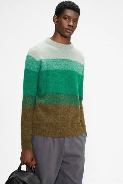 Ted Baker Green Rydal Ls Ombre Crew Neck