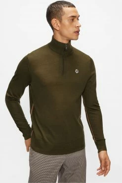 Ted Baker Green Tooting Ls Core Half Zip Jumper
