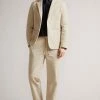 Ted Baker Natural Roydon Leyden Fit Herringbone Trousers