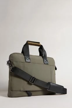 Ted Baker Freds Khaki Colourblock Document Bag -tedbaker Shop Online unnamed file 322