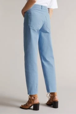 Ted Baker Blue Zandin Lt-Wash Barrel Leg With Front Yoke And Pleat Detail Trousers -tedbaker Shop Online unnamed file 3221