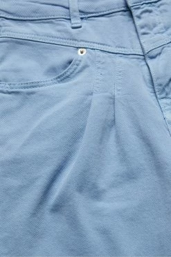 Ted Baker Blue Zandin Lt-Wash Barrel Leg With Front Yoke And Pleat Detail Trousers -tedbaker Shop Online unnamed file 3224