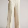 Ted Baker Darlont Ivory Floor Length Kick Flare Trousers