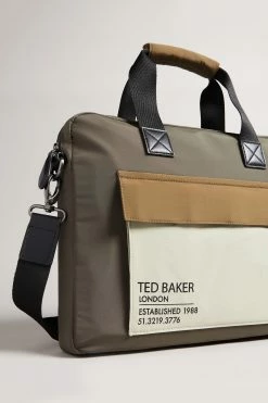 Ted Baker Freds Khaki Colourblock Document Bag -tedbaker Shop Online unnamed file 323