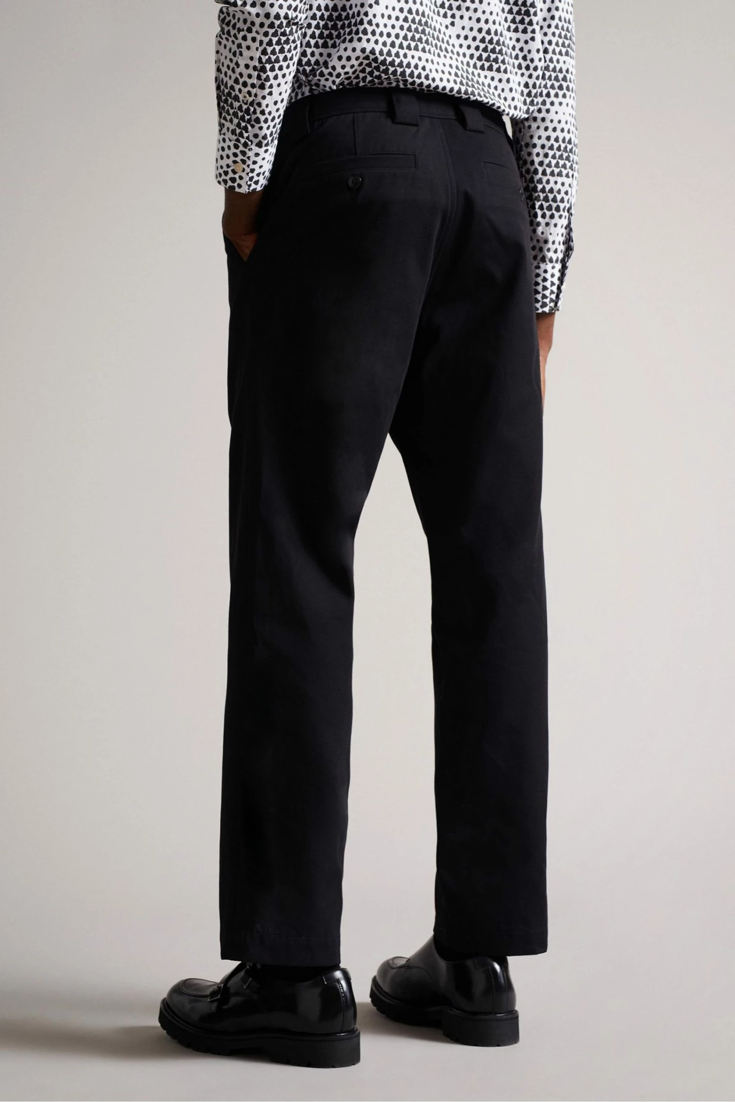 Ted Baker Black Dalham Leyden Fit Heavy Twill Trousers 5 Ted Baker Black Dalham Leyden Fit Heavy Twill Trousers - Image 3