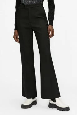 Ted Baker Blaycet Black High Waist Slim Flare Trousers