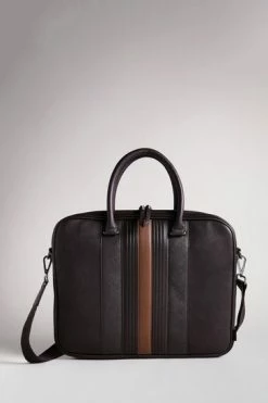 Ted Baker Brown Nevver Brn-Choc Striped Pu Document Bag -tedbaker Shop Online unnamed file 330