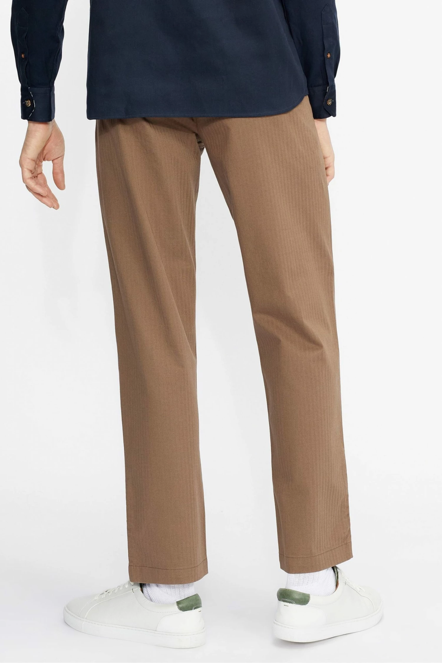 Ted Baker Brown Talkin Pleated Herringbone Trousers 4 Ted Baker Brown Talkin Pleated Herringbone Trousers - Image 2